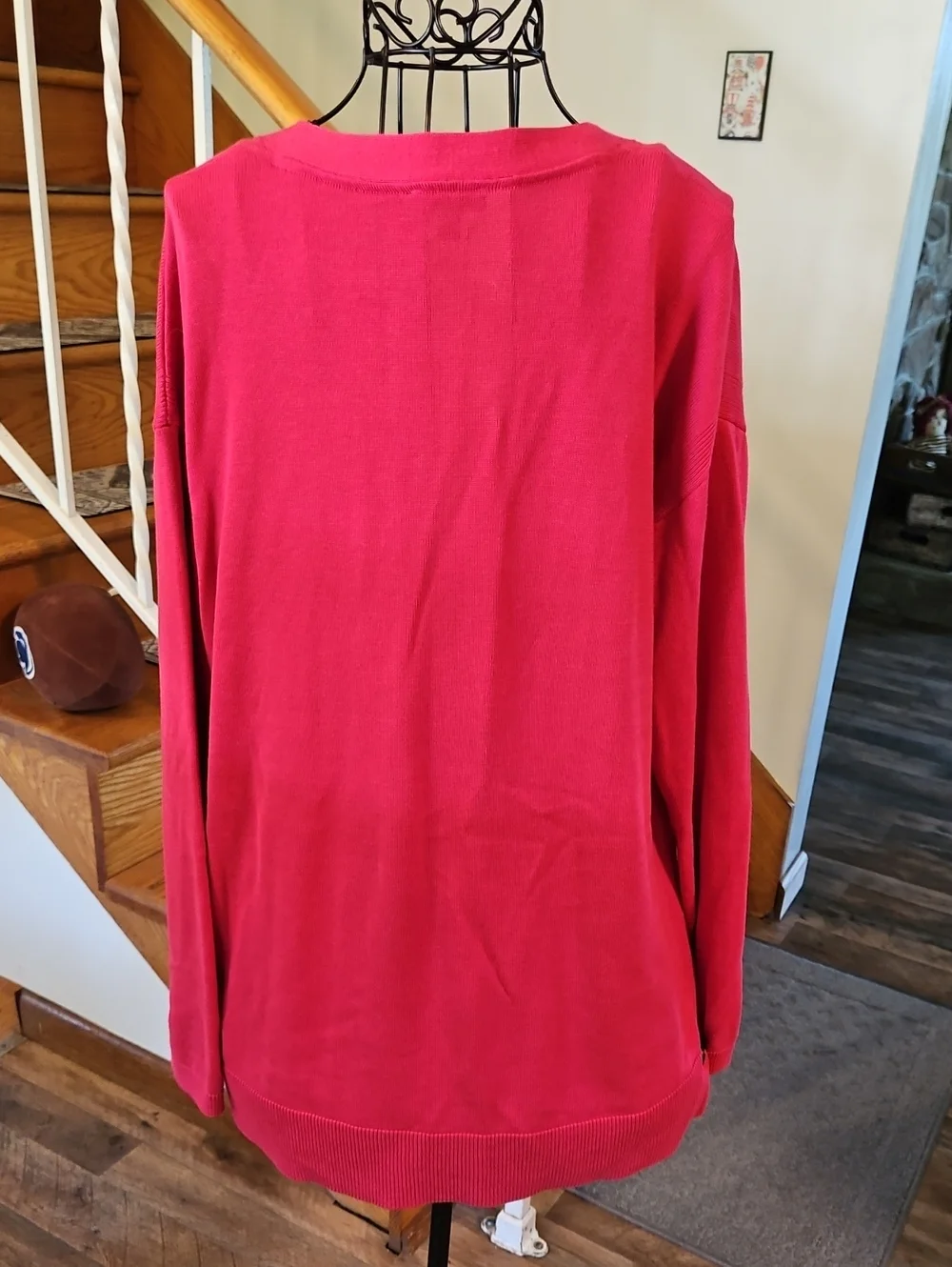 👚Talbots Raspberry Pink V-Neck Button Cardigan - Picture 8 of 9